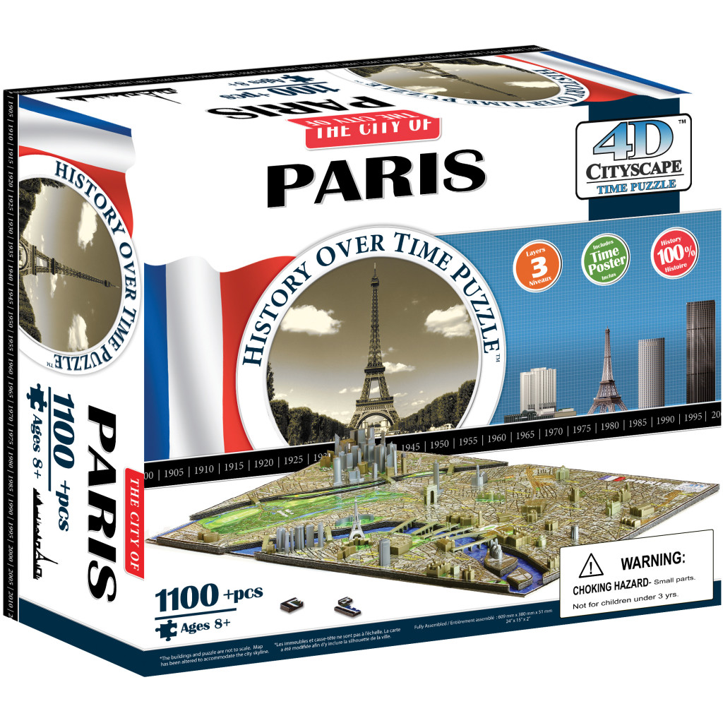 PEZZI 4D la città di Parigi Paesaggio urbano Tempo Puzzle Standard 1100 